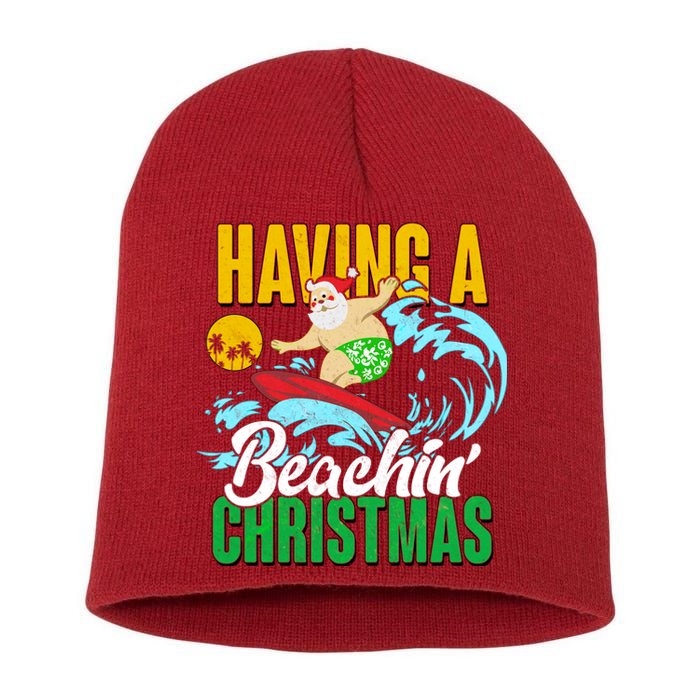 Having A Beachin' Christmas Short Acrylic Beanie