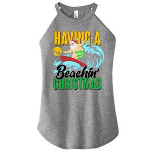 Having A Beachin' Christmas Women's Perfect Tri Rocker Tank