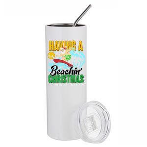 Having A Beachin' Christmas Stainless Steel Tumbler