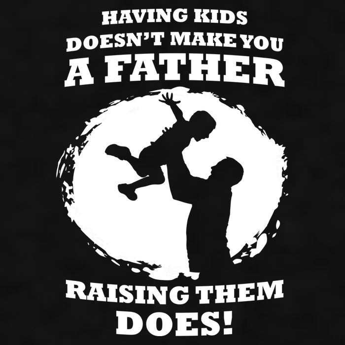 Having Kids Doesn't Make You A Father Raising Them Does Ladies PosiCharge Tri-Blend Wicking Tank