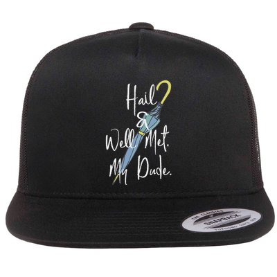 Hail And Well Met My Dude Umbrella Flatbill Hat
