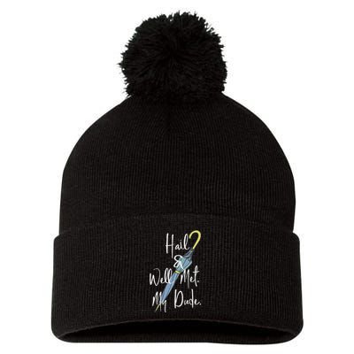 Hail And Well Met My Dude Umbrella Pom Pom 12in Knit Beanie