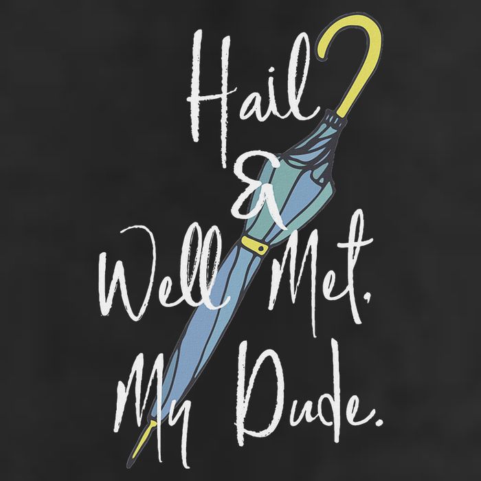 Hail And Well Met My Dude Umbrella Trucker Hat