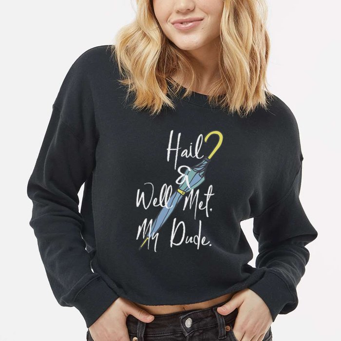 Hail And Well Met My Dude Umbrella Cropped Pullover Crew