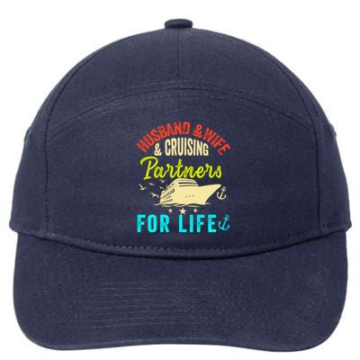 Husband And Wife Cruise Partners For Life 2024 Cruising 7-Panel Snapback Hat