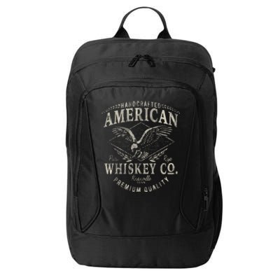 Handcrafted American Whiskey Eagle Vintage Graphic City Backpack