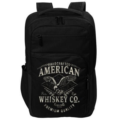 Handcrafted American Whiskey Eagle Vintage Graphic Impact Tech Backpack