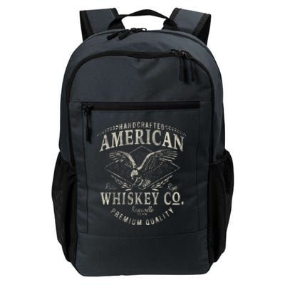 Handcrafted American Whiskey Eagle Vintage Graphic Daily Commute Backpack