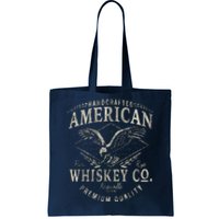 Handcrafted American Whiskey Eagle Vintage Graphic Tote Bag