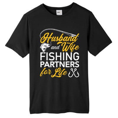 Husband and wife fishing partners for life Tall Fusion ChromaSoft Performance T-Shirt