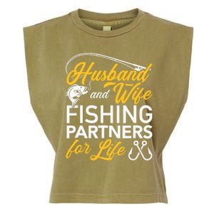 Husband and wife fishing partners for life Garment-Dyed Women's Muscle Tee