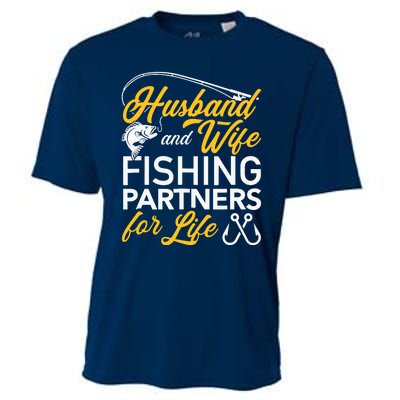 Husband and wife fishing partners for life Cooling Performance Crew T-Shirt