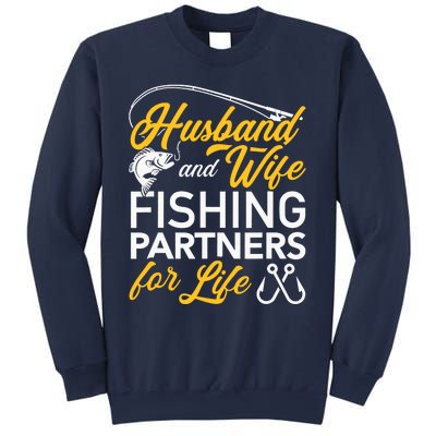 Husband and wife fishing partners for life Sweatshirt