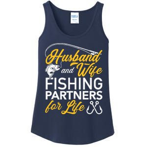 Husband and wife fishing partners for life Ladies Essential Tank