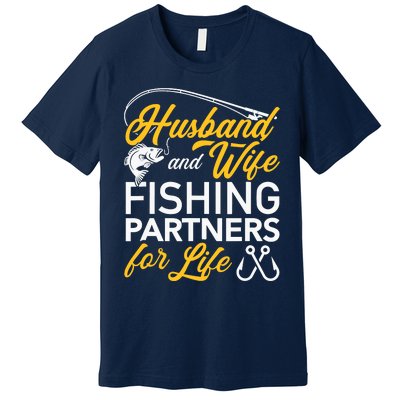 Husband and wife fishing partners for life Premium T-Shirt