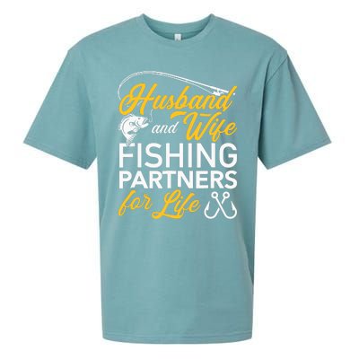 Husband and wife fishing partners for life Sueded Cloud Jersey T-Shirt