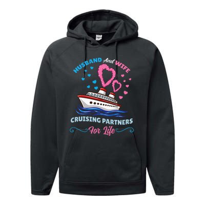 Husband And Wife Cruising Partners For Life Performance Fleece Hoodie