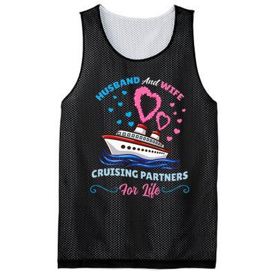 Husband And Wife Cruising Partners For Life Mesh Reversible Basketball Jersey Tank