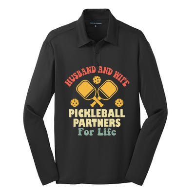 Husband And Wife Pickleball Partners For Life Silk Touch Performance Long Sleeve Polo