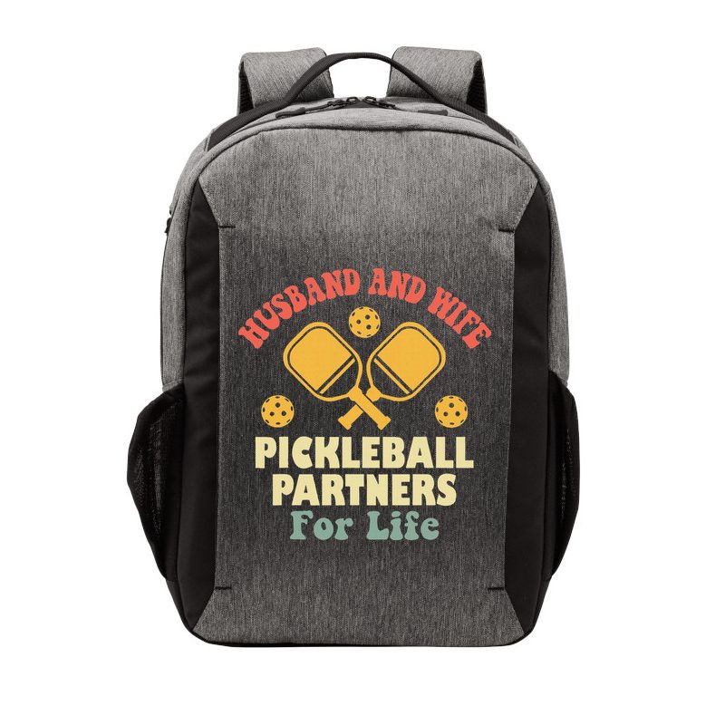 Husband And Wife Pickleball Partners For Life Vector Backpack