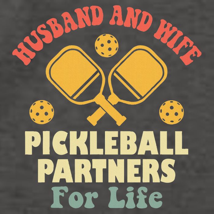 Husband And Wife Pickleball Partners For Life Vector Backpack