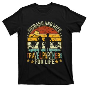 Husband And Wife Travel Partners For Life Beach Traveling T-Shirt