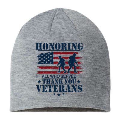 Honoring All Who Served Thank You Veterans Day Us Sustainable Beanie