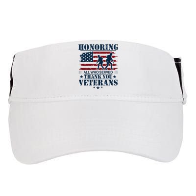 Honoring All Who Served Thank You Veterans Day Us Adult Drive Performance Visor