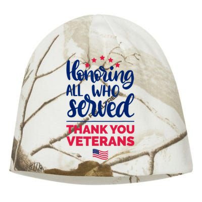 Honoring All Who Served Thank You Veterans Day Kati - Camo Knit Beanie