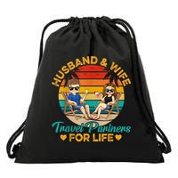 Husband And Wife Travel Partners For Life Beach Traveling Drawstring Bag