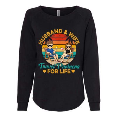 Husband And Wife Travel Partners For Life Beach Traveling Womens California Wash Sweatshirt