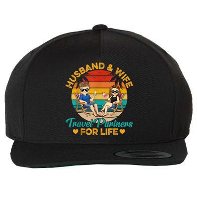 Husband And Wife Travel Partners For Life Beach Traveling Wool Snapback Cap