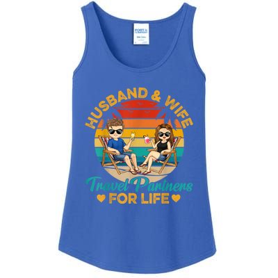 Husband And Wife Travel Partners For Life Beach Traveling Ladies Essential Tank