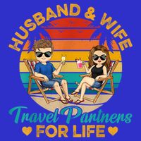 Husband And Wife Travel Partners For Life Beach Traveling 16 in Basic Backpack