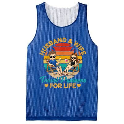 Husband And Wife Travel Partners For Life Beach Traveling Mesh Reversible Basketball Jersey Tank