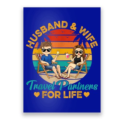Husband And Wife Travel Partners For Life Beach Traveling Poster