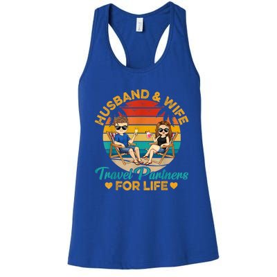 Husband And Wife Travel Partners For Life Beach Traveling Women's Racerback Tank