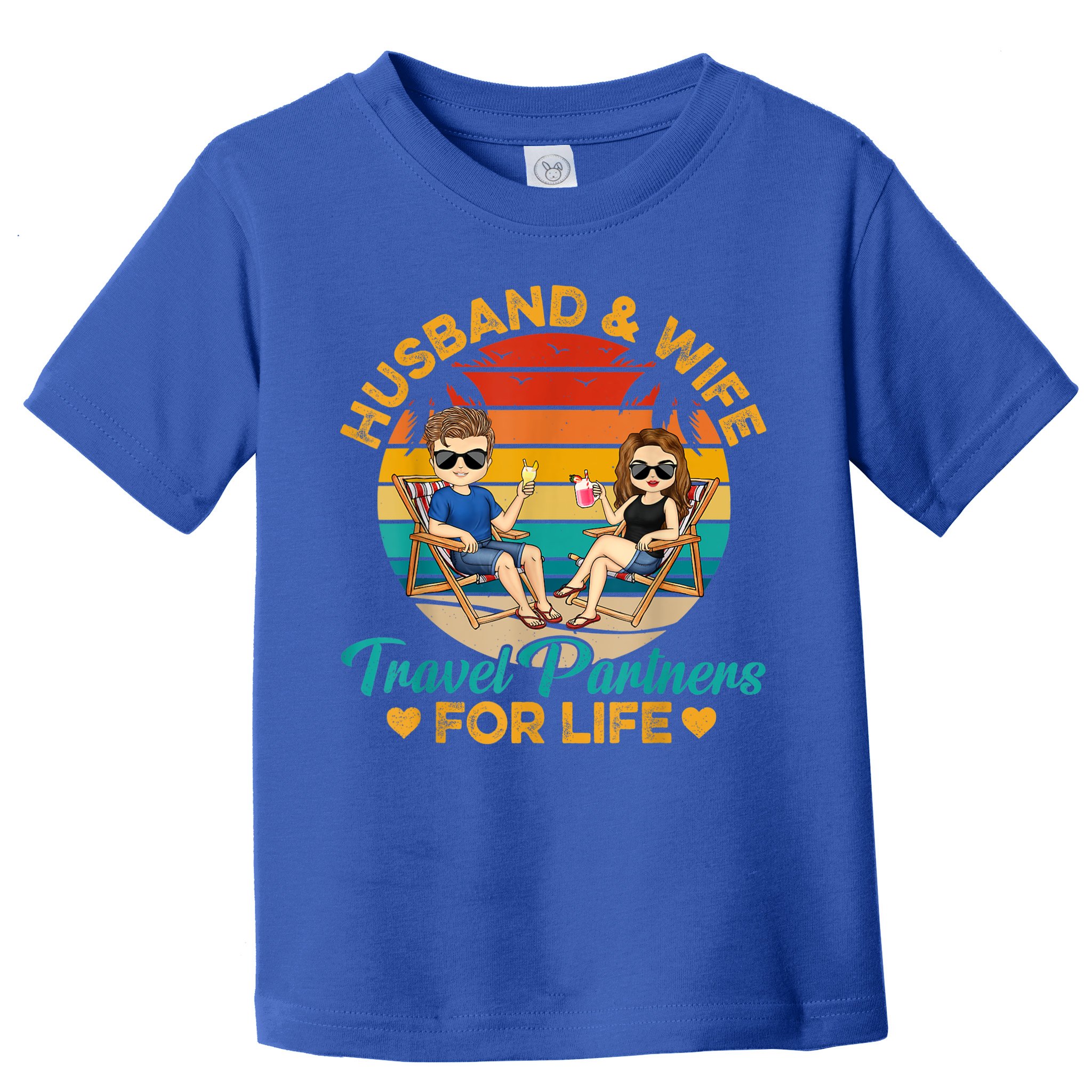 Husband And Wife Travel Partners For Life Beach Traveling Toddler T-Shirt