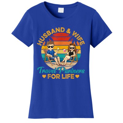 Husband And Wife Travel Partners For Life Beach Traveling Women's T-Shirt