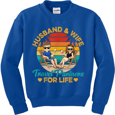 Husband And Wife Travel Partners For Life Beach Traveling Kids Sweatshirt