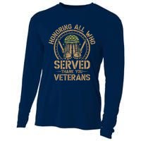 Honoring All Who Served Thank You Veterans Day Us Veteran Cooling Performance Long Sleeve Crew