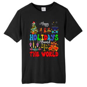 Holidays Around World Xmas Hanukkah Kwanzaa Diwali New Year Tall Fusion ChromaSoft Performance T-Shirt