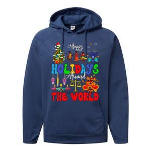 Holidays Around World Xmas Hanukkah Kwanzaa Diwali New Year Performance Fleece Hoodie