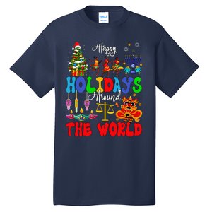 Holidays Around World Xmas Hanukkah Kwanzaa Diwali New Year Tall T-Shirt