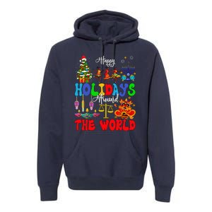 Holidays Around World Xmas Hanukkah Kwanzaa Diwali New Year Premium Hoodie