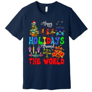 Holidays Around World Xmas Hanukkah Kwanzaa Diwali New Year Premium T-Shirt