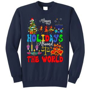 Holidays Around World Xmas Hanukkah Kwanzaa Diwali New Year Tall Sweatshirt