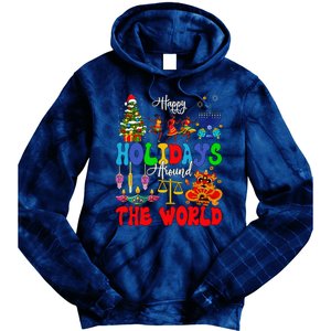 Holidays Around World Xmas Hanukkah Kwanzaa Diwali New Year Tie Dye Hoodie