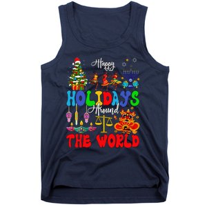 Holidays Around World Xmas Hanukkah Kwanzaa Diwali New Year Tank Top