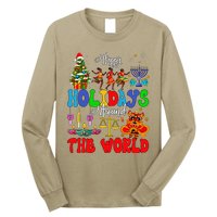 Holidays Around World Xmas Hanukkah Kwanzaa Diwali New Year Long Sleeve Shirt